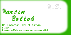 martin bollok business card