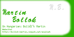 martin bollok business card